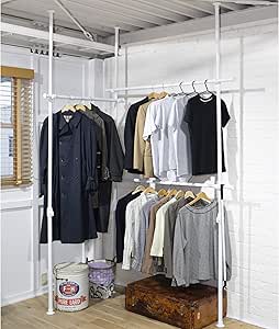 ハンガーラック パイプハンガーラック 耐荷重275KG 業務用 3ウェイ ダブル Amazon｜HOKEEPER パイプハンガーラック 耐荷重275KG 業務用 3ウェイ